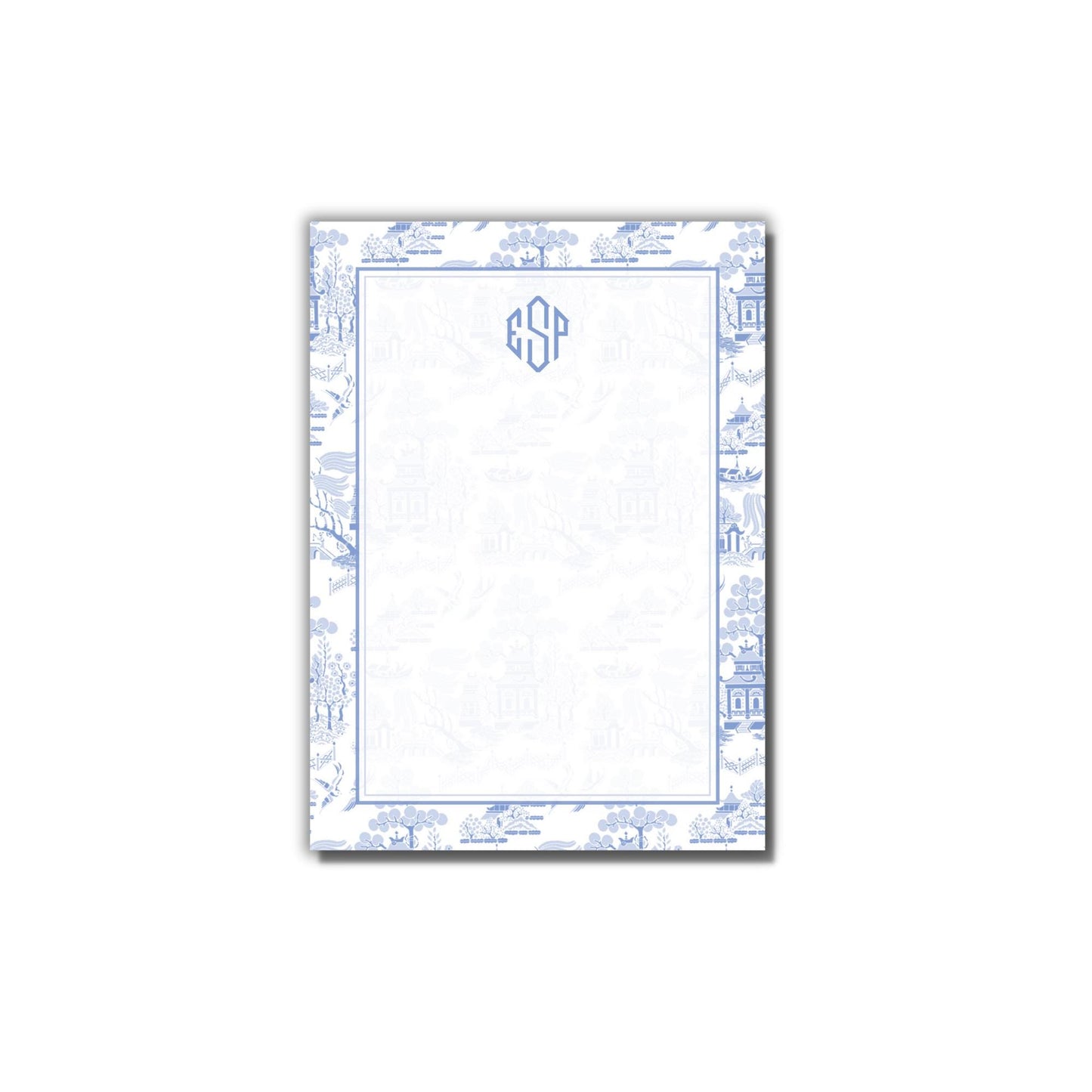 Blue Toile Notepad