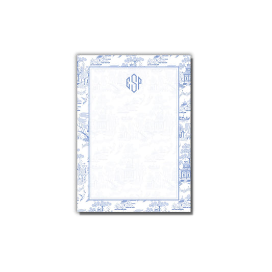 Blue Toile Notepad