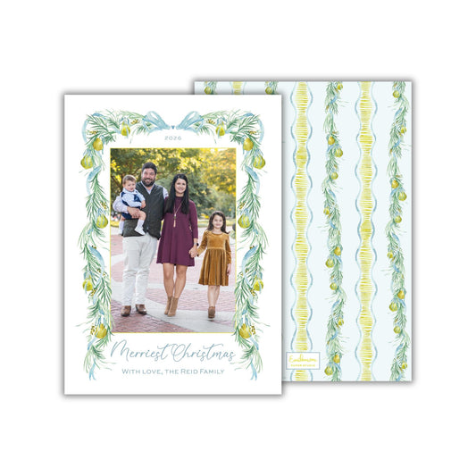 Pear Garland Christmas Card