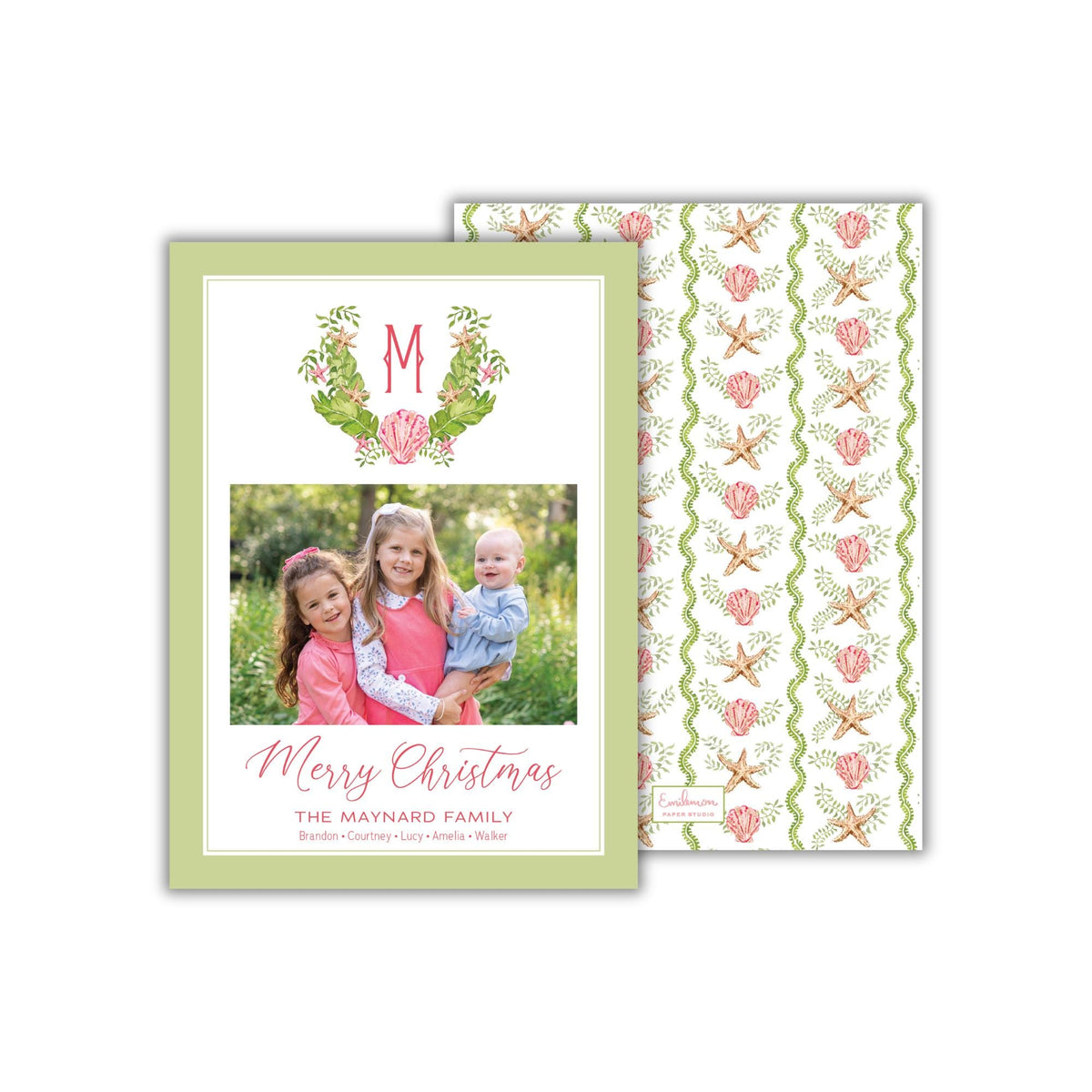 Pink Palms Christmas Card