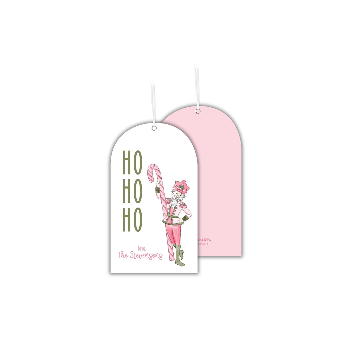 Pink Nutcracker Christmas Tags