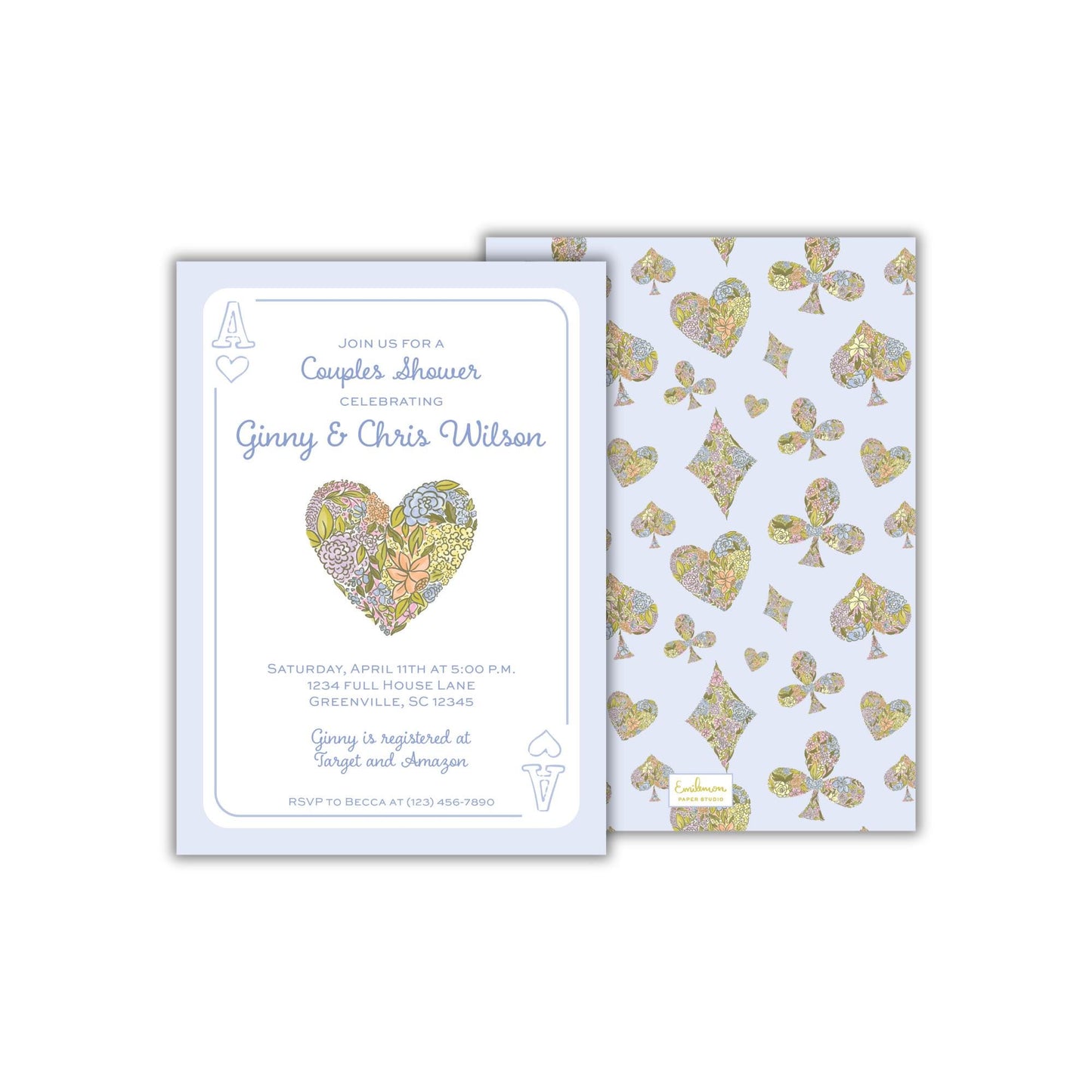 Full House Baby Shower Invitation - Blue
