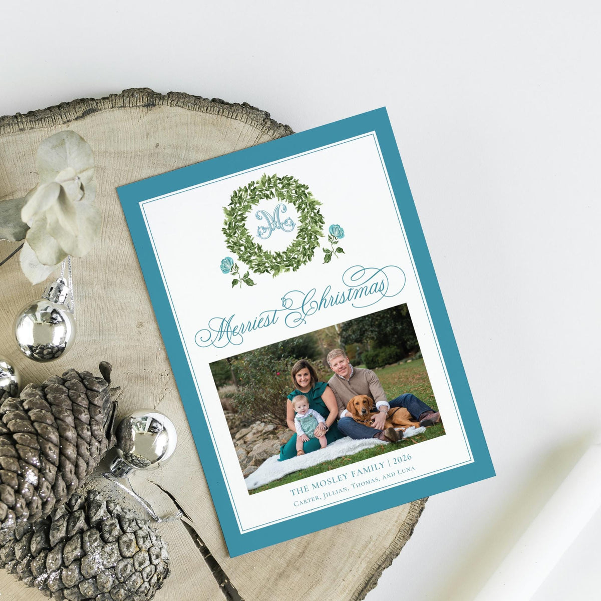 Chintz Floral Christmas Card