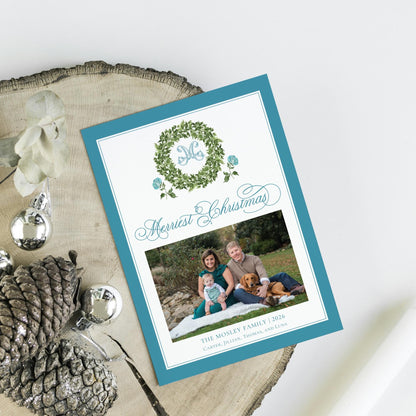 Chintz Floral Christmas Card