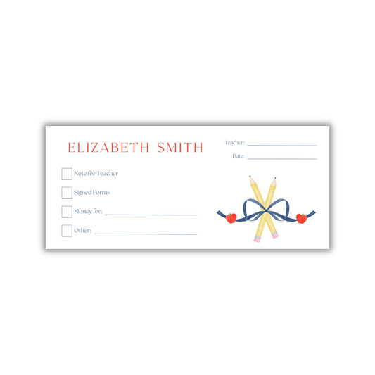 Yellow Pencil Money Envelopes