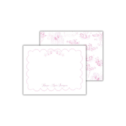 Nursery Toile Notecards - Pink