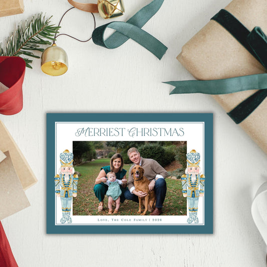 Chinoiserie Nutcracker Christmas Card