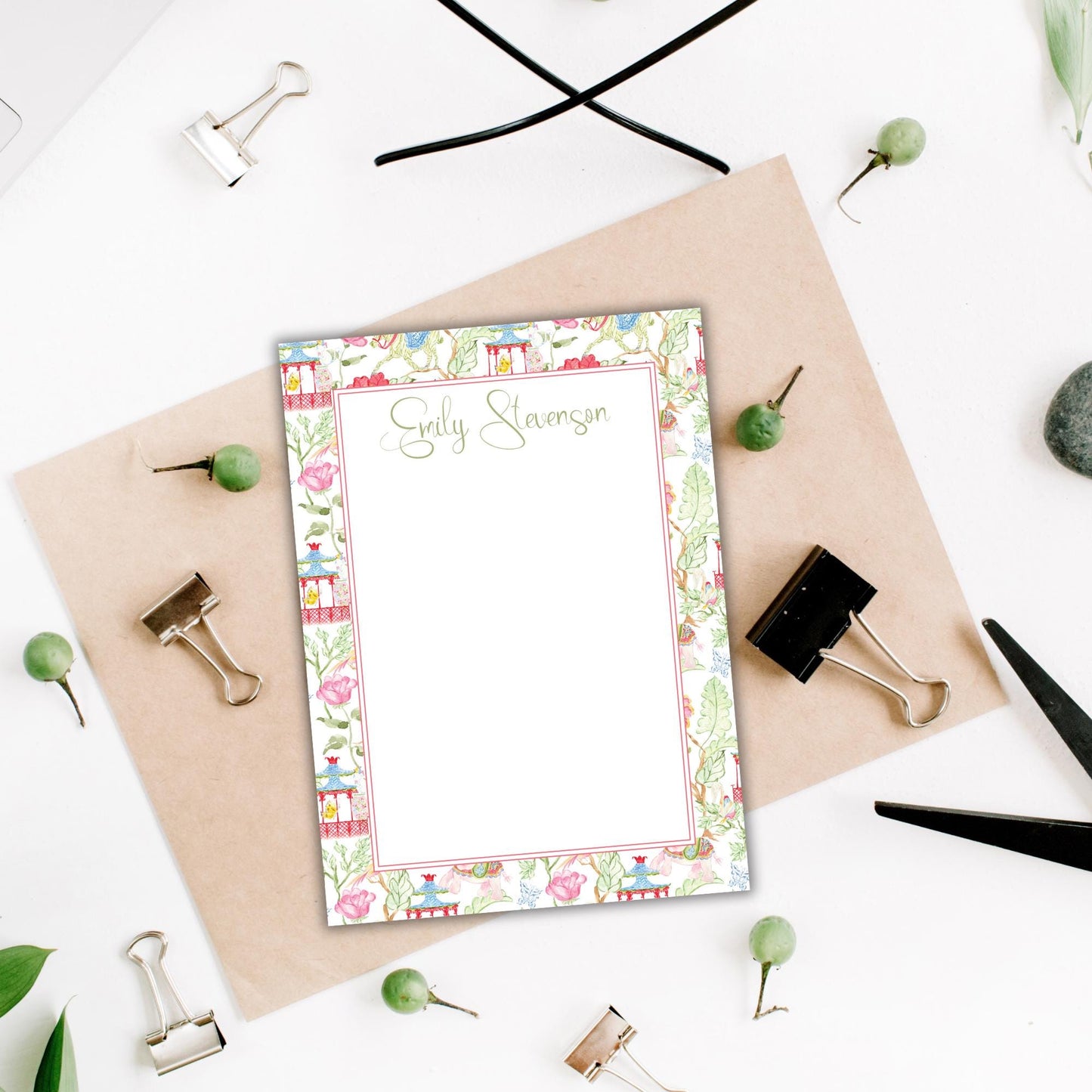 Chinoiserie Garden Notepad