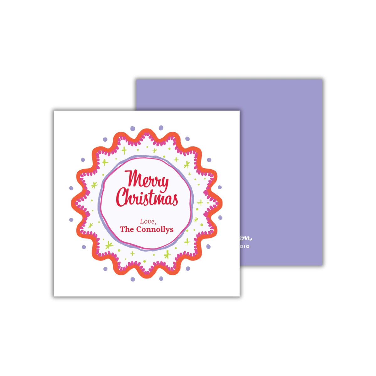 Squiggle Circle Christmas Tags