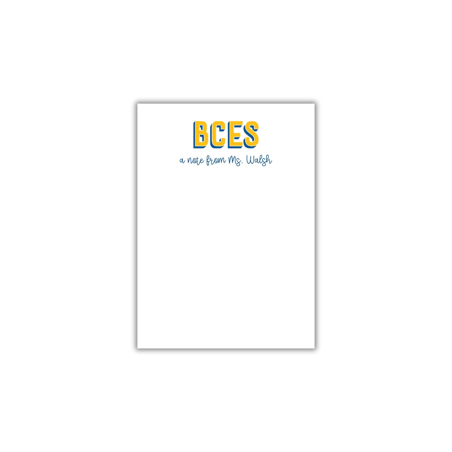 School Spirit Notepad