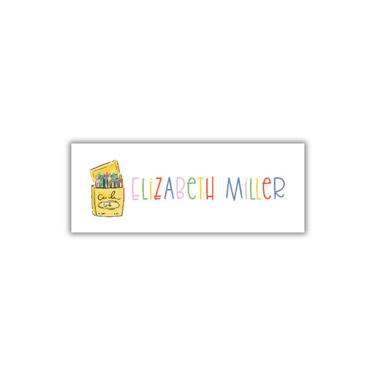 Crayon Box Name Labels