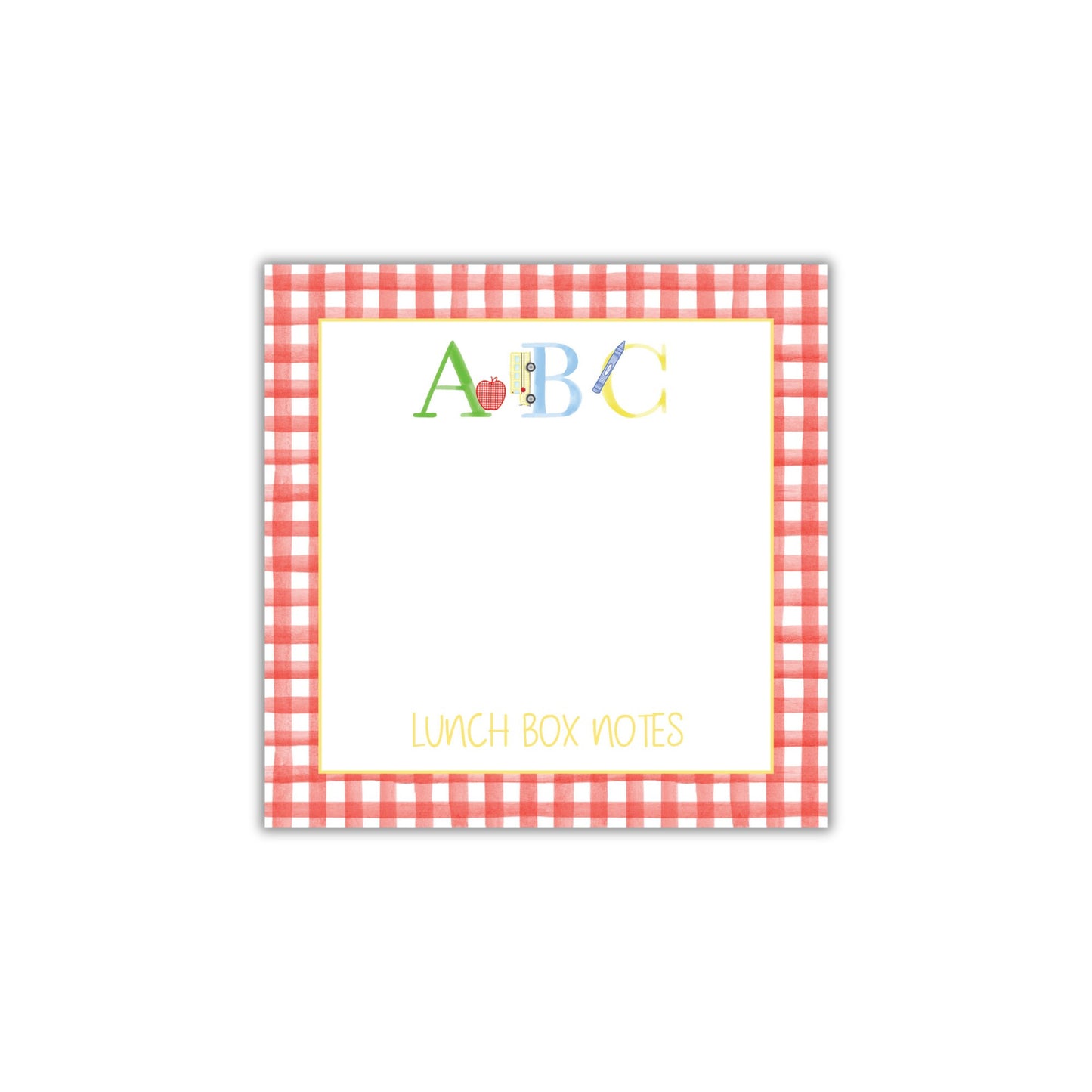 ABC Lunch Box Notepad - Primary