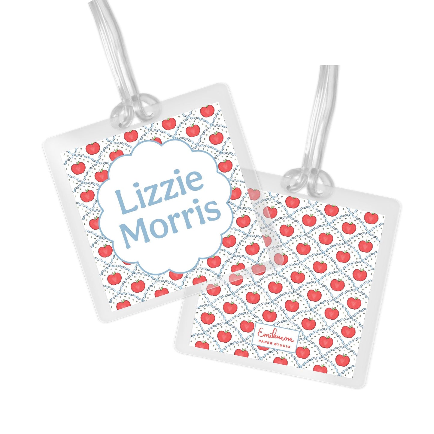 Scallop Apple Bag Tag