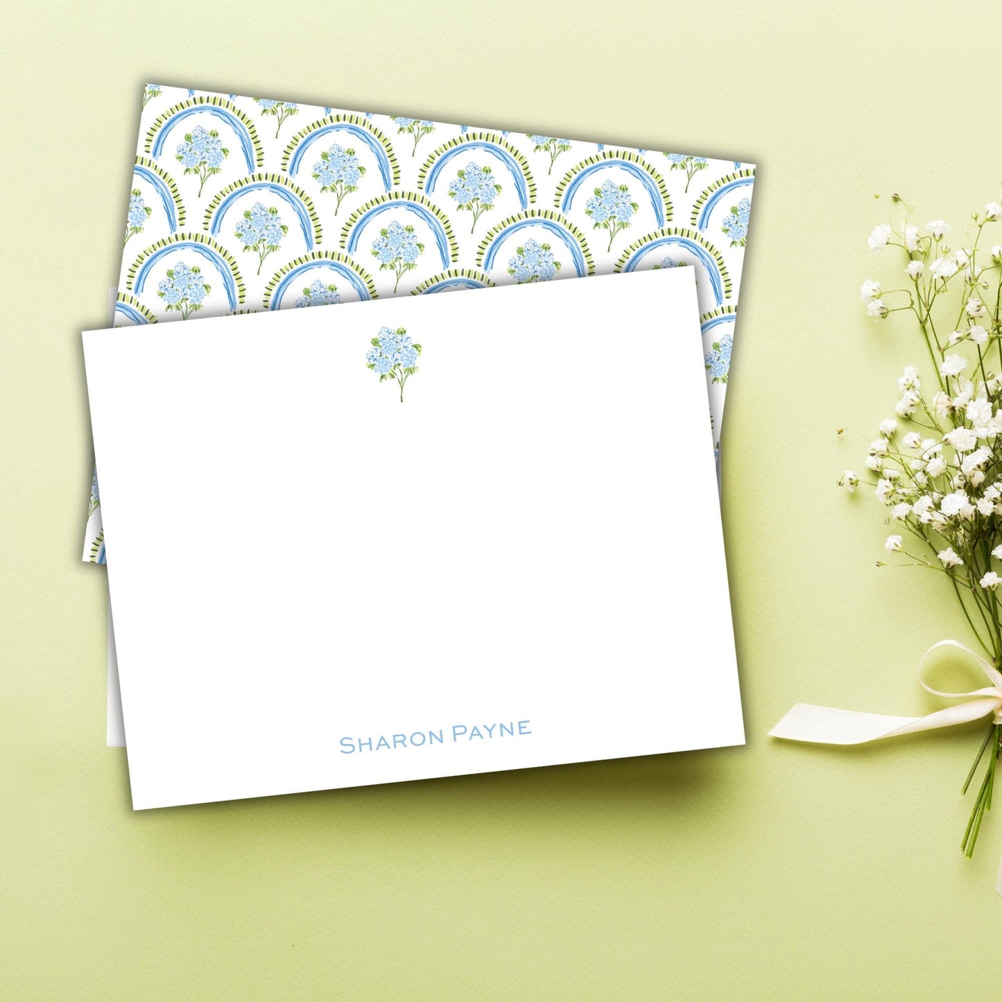 Playful Hydrangeas Notecards
