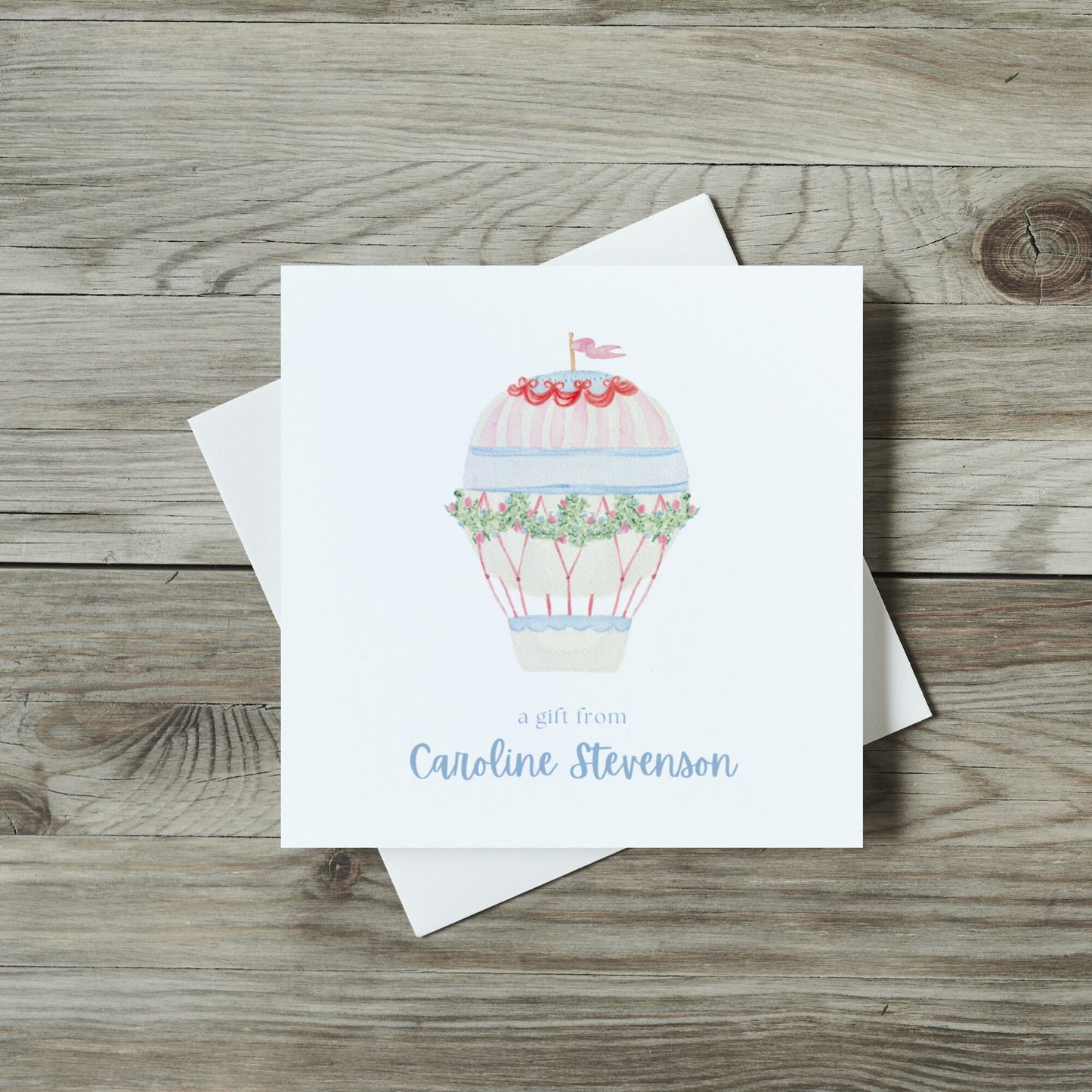 Hot Air Balloon Enclosure Cards - Pink