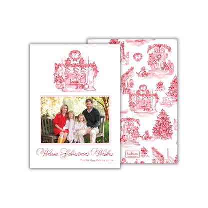 Winter Hearth Christmas Card - Red