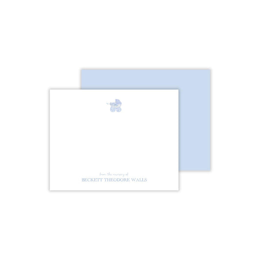 Baby Carriage Notecards - Blue