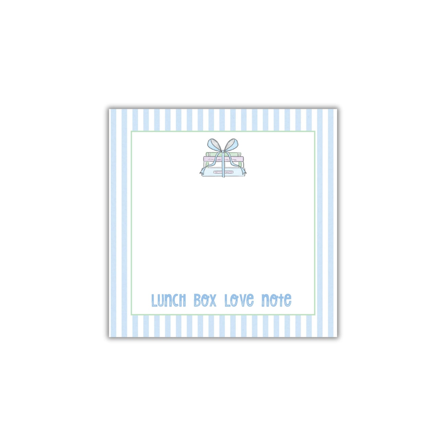 Book Stack Lunch Box Notepad - Blue