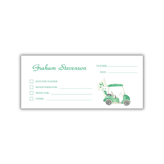 Green Golf Money Envelopes