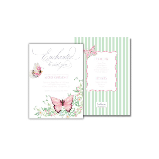 Enchanted to Meet You Baby Shower Invitation