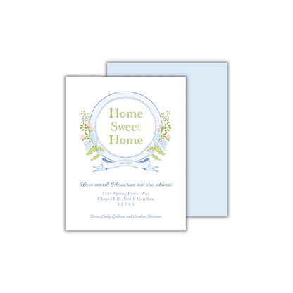 a card with the words home sweet home on it