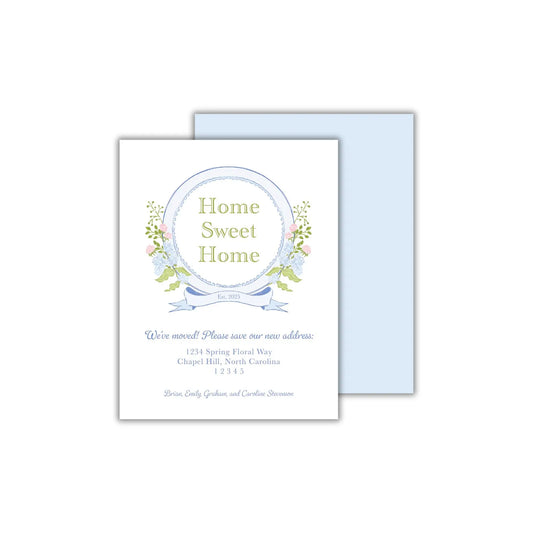 a card with the words home sweet home on it