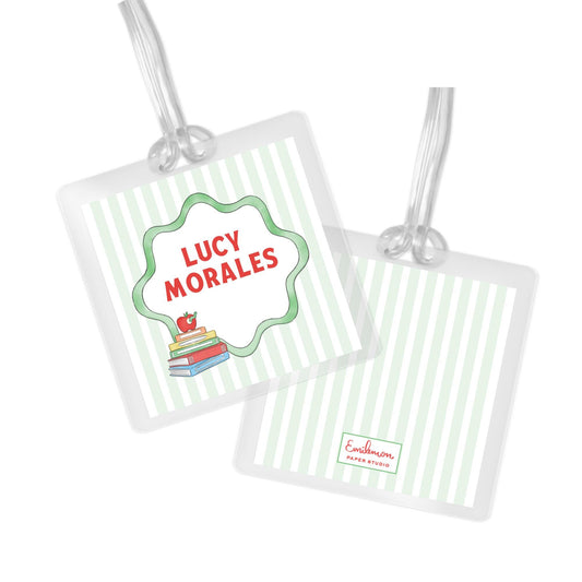 Bookworm Bag Tag