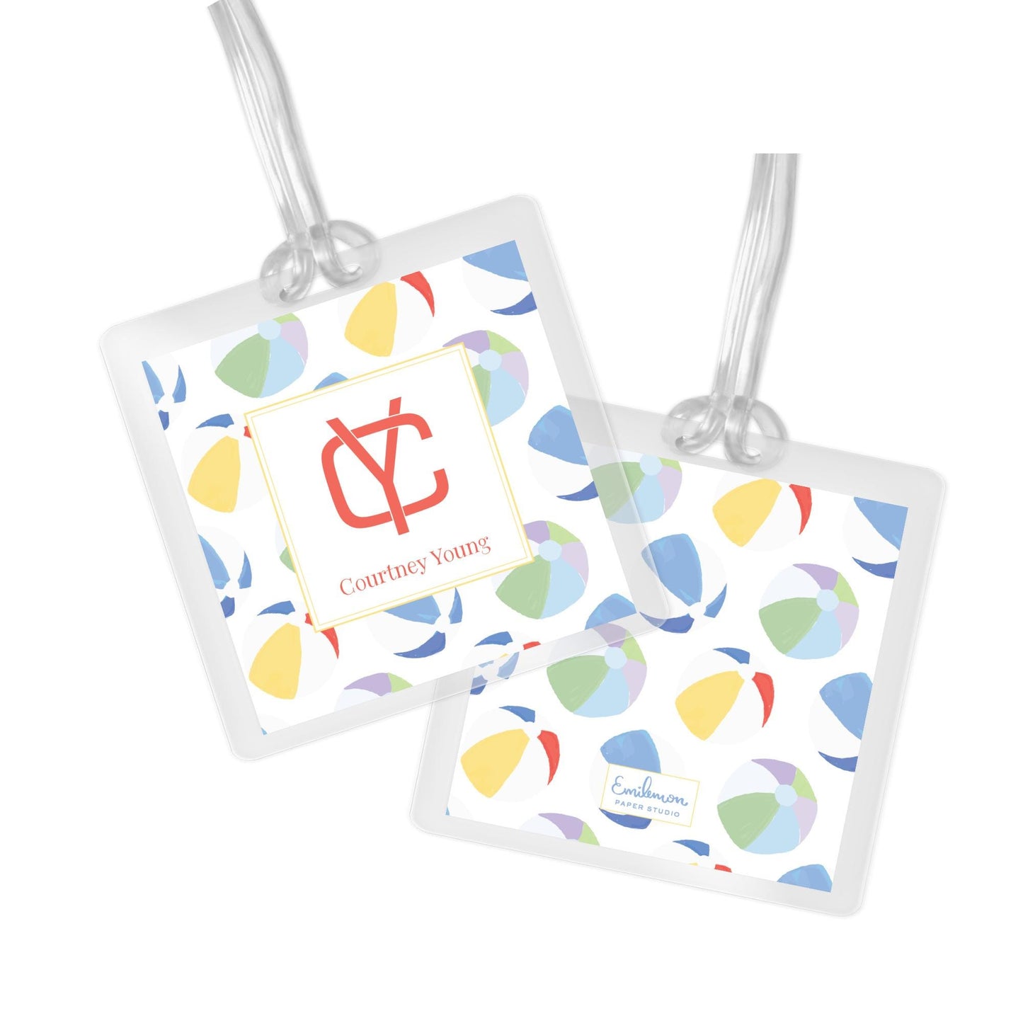 Beach Ball Bag Tag