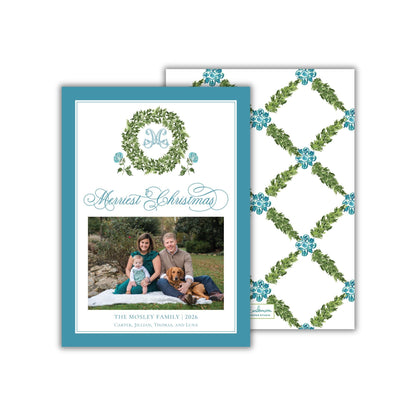 Chintz Floral Christmas Card