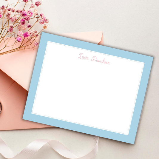 Nell's Blooms Notecards - Blue