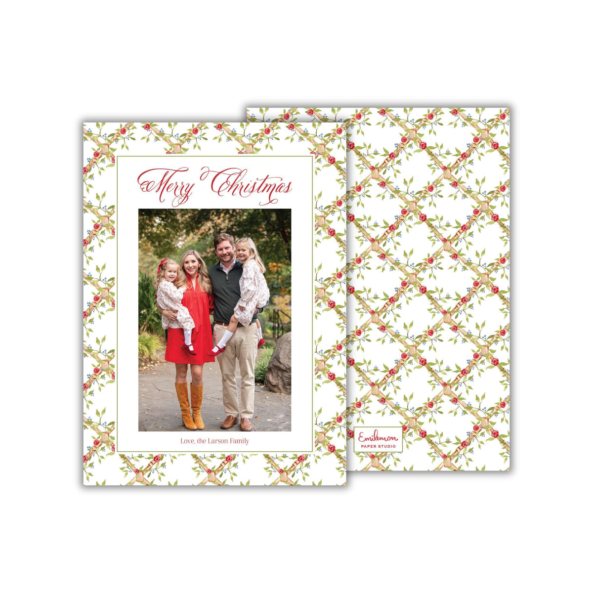 Rose Trellis Christmas Card