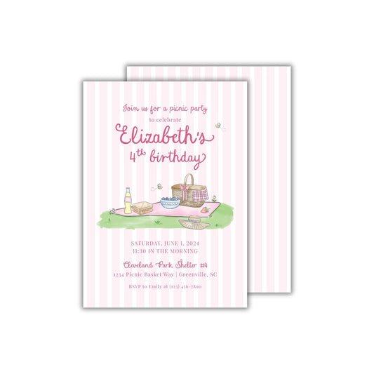 Pink Picnic Invitation