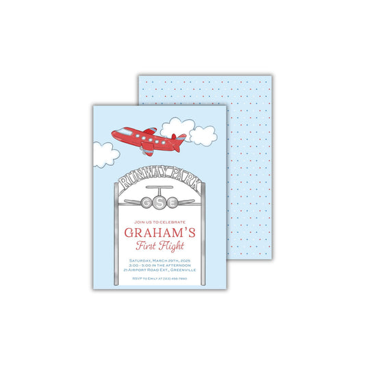 Airport Birthday Invitation