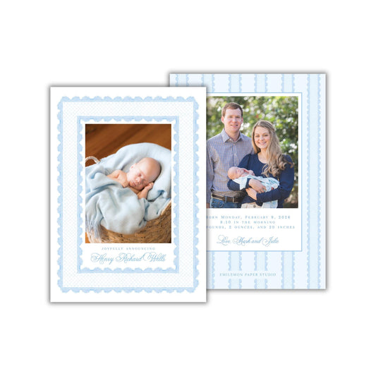 Lattice Birth Announcements - Blue