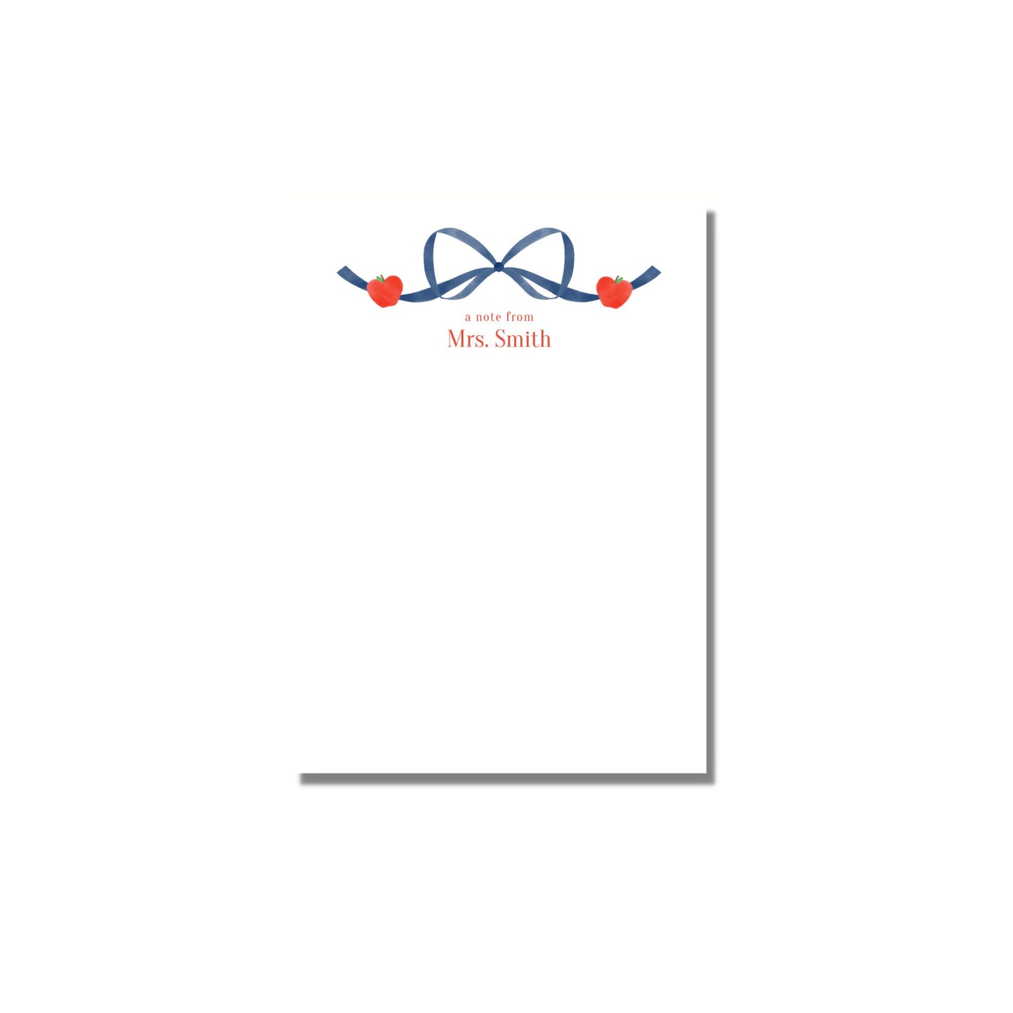 Apple Bow Notepad