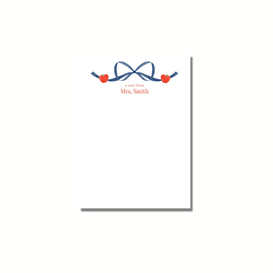 Apple Bow Notepad