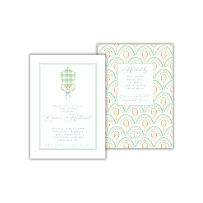 Tennis Baby Shower Invitation - Blue
