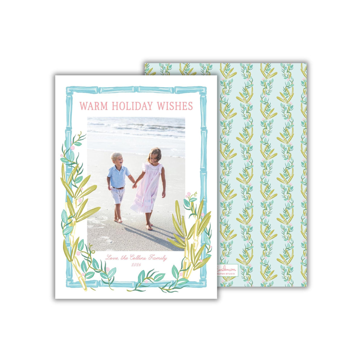 Coastal Chinoiserie Christmas Card