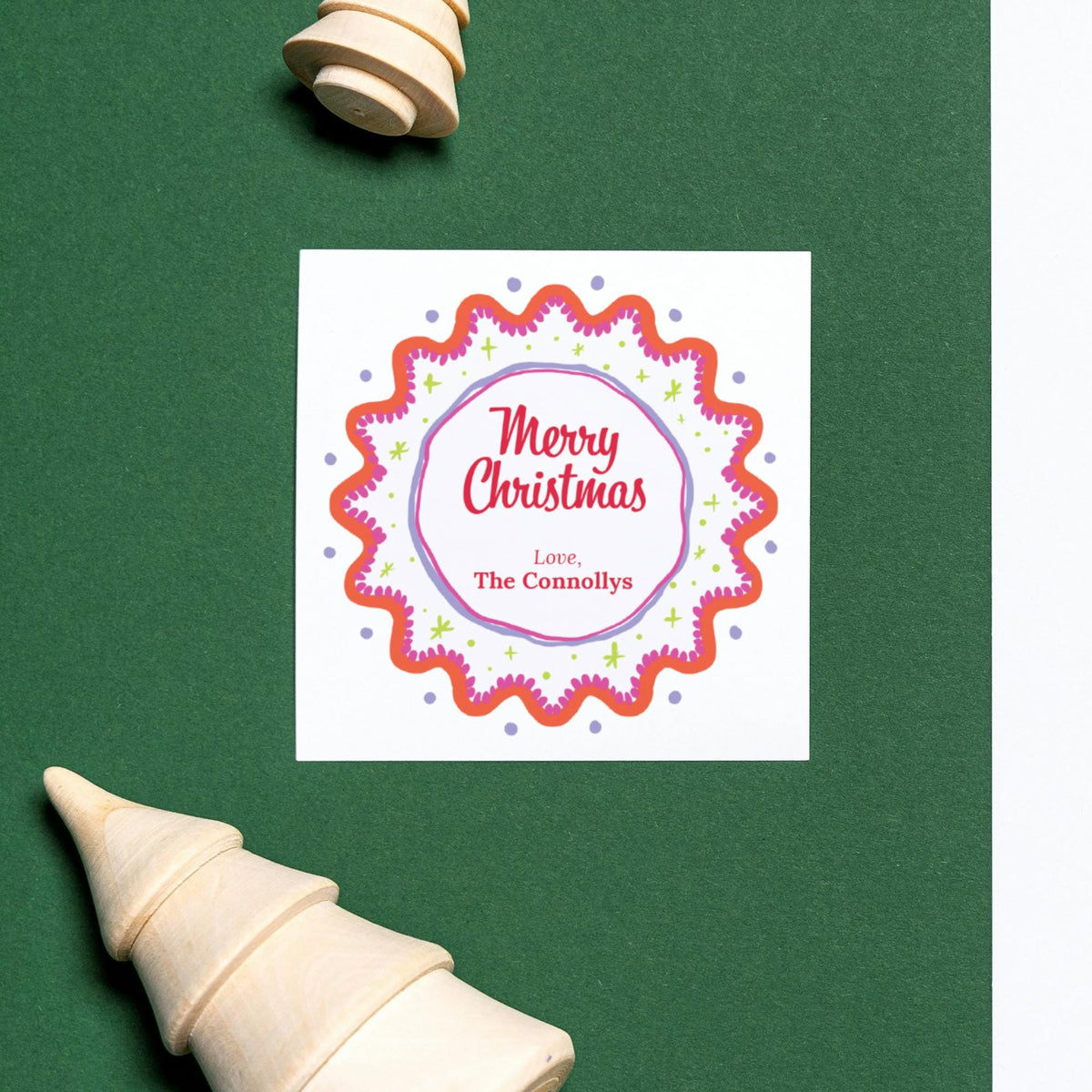 Squiggle Circle Christmas Tags