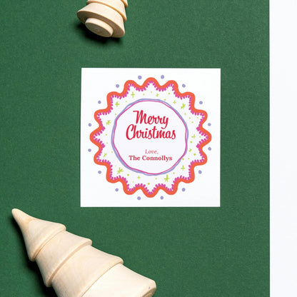 Squiggle Circle Christmas Tags