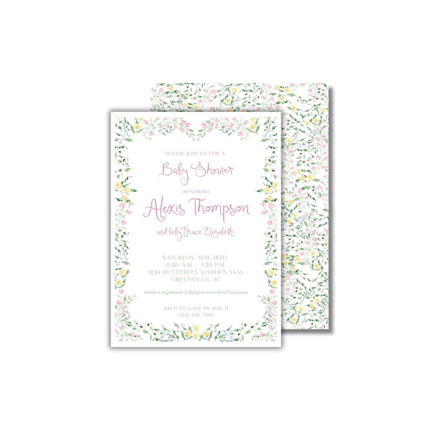 Give Me Butterflies Baby Shower Invitation