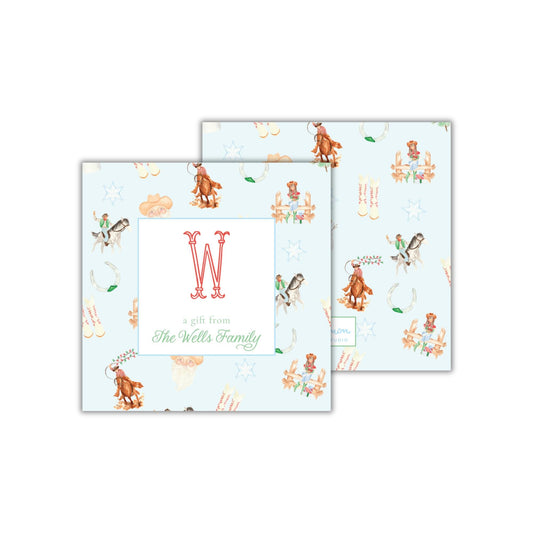 The image is a square with a light blue background and a repeating pattern of various cartoon-style illustrations, including animals, people, and objects.