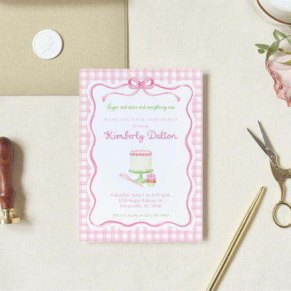 Sugar and Spice Baby Shower Invitation