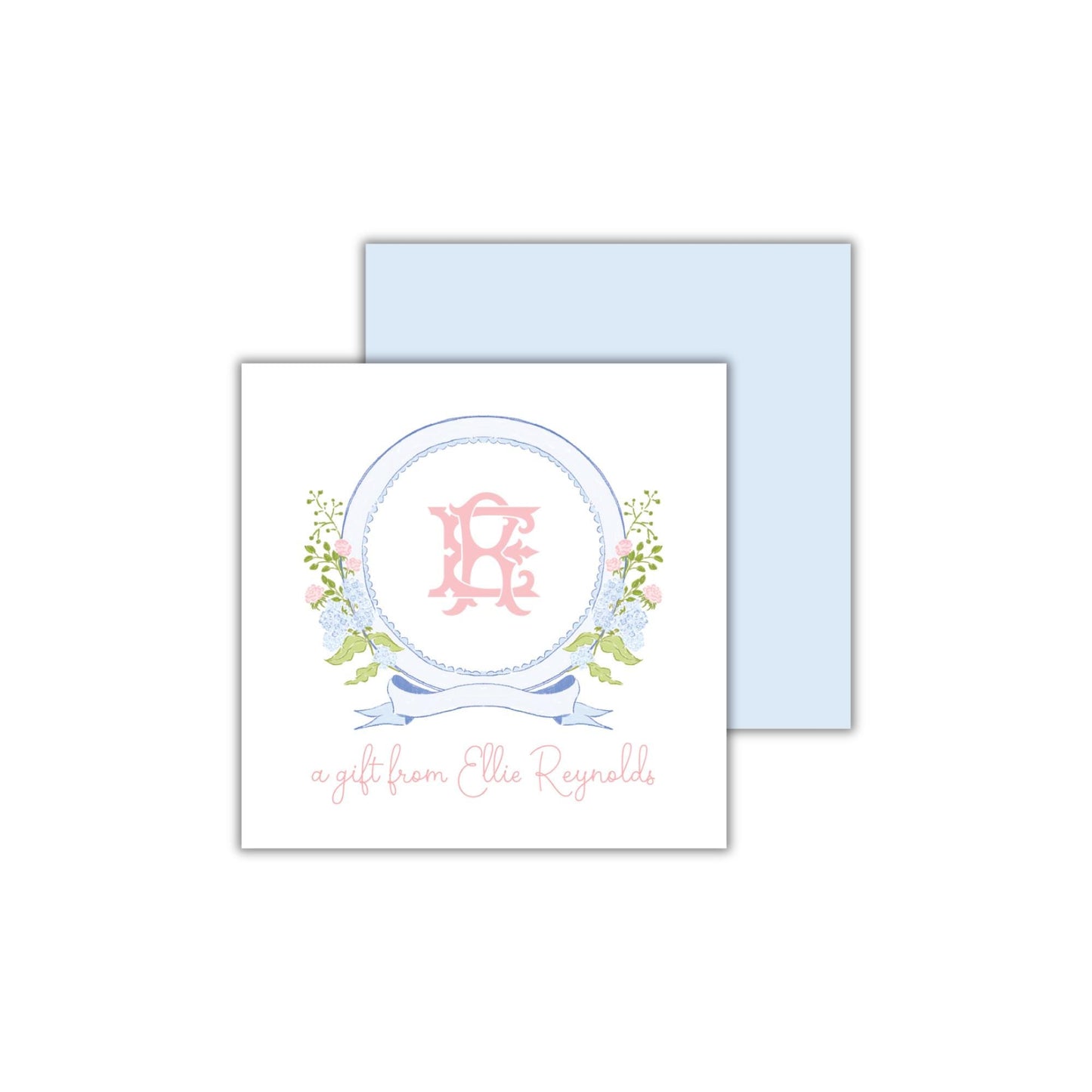 Floral Crest Enclosure Cards