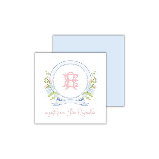 Floral Crest Enclosure Cards