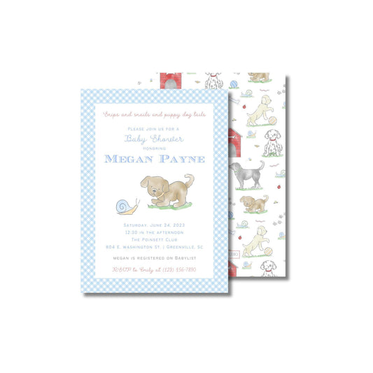 Snips and Snails Baby Shower Invitation