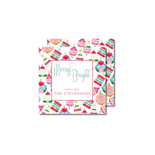 Retro Ornament Christmas Tags