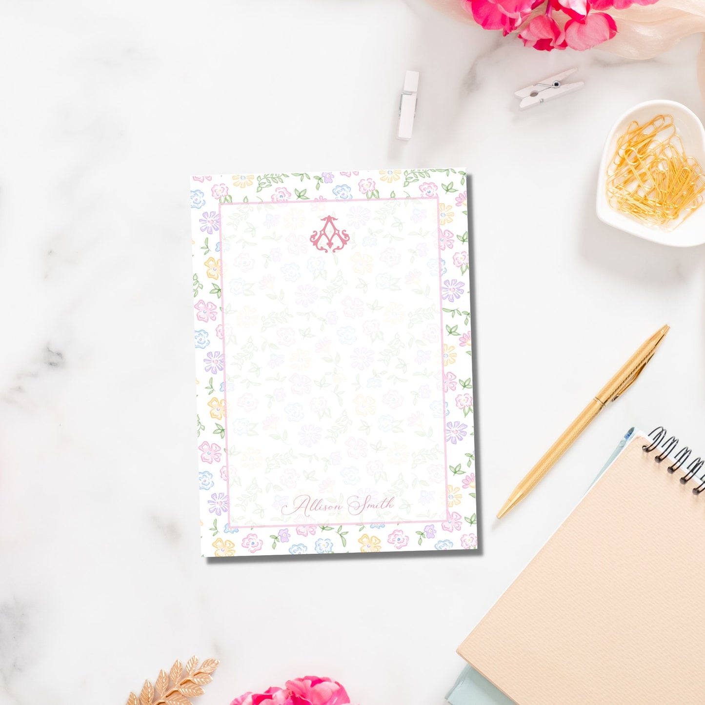 Dainty Floral Notepad