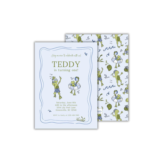 Froggy Friends Birthday Invitation