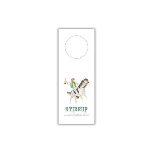 Cowboy Christmas Wine Tags
